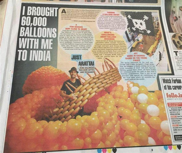 balloons from Israel to India